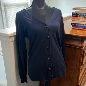 J Crew with Cashmere classic v neck button down Cardigan